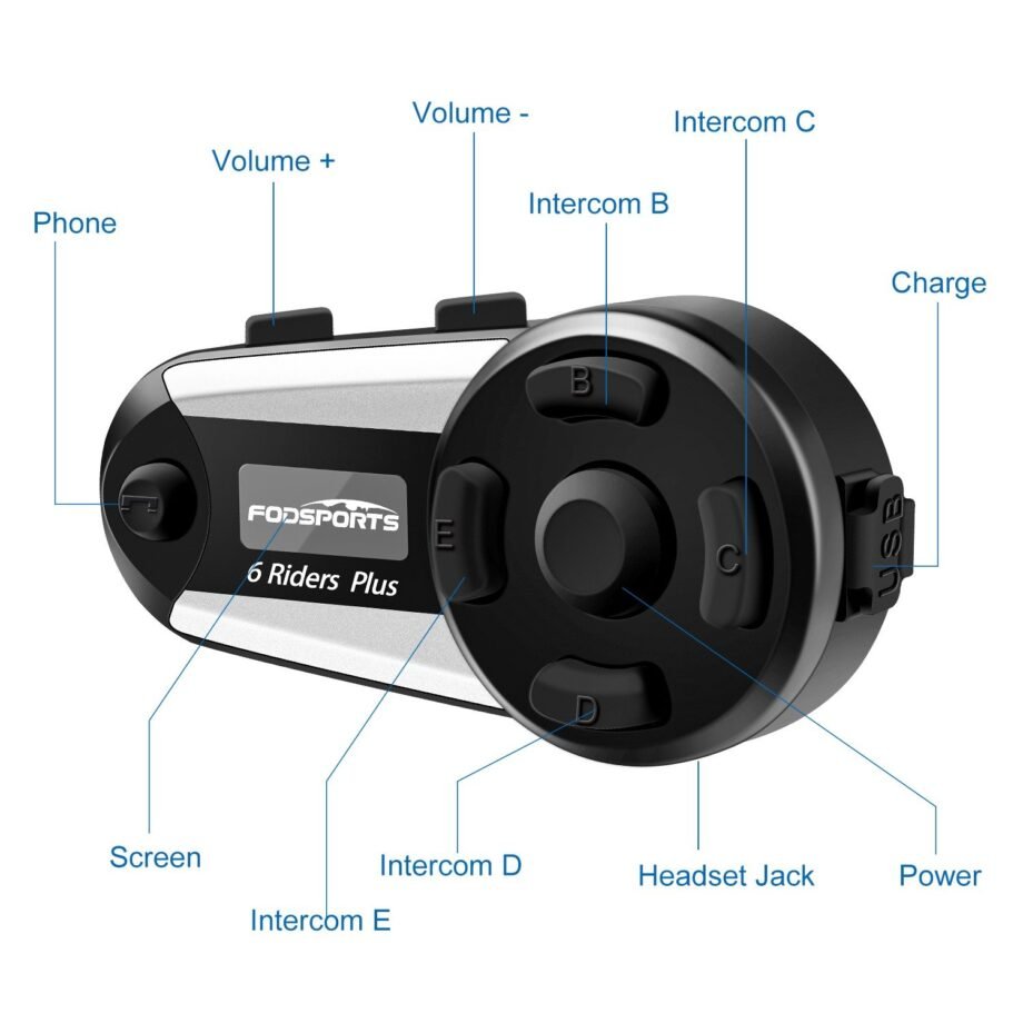 V6 Plus Bluetooth-intercomfuncties