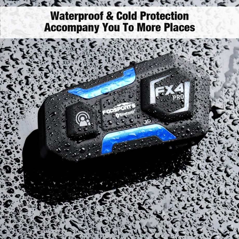 Fodsports FX4 Pro Motorbike Bluetooth Intercom waterproof