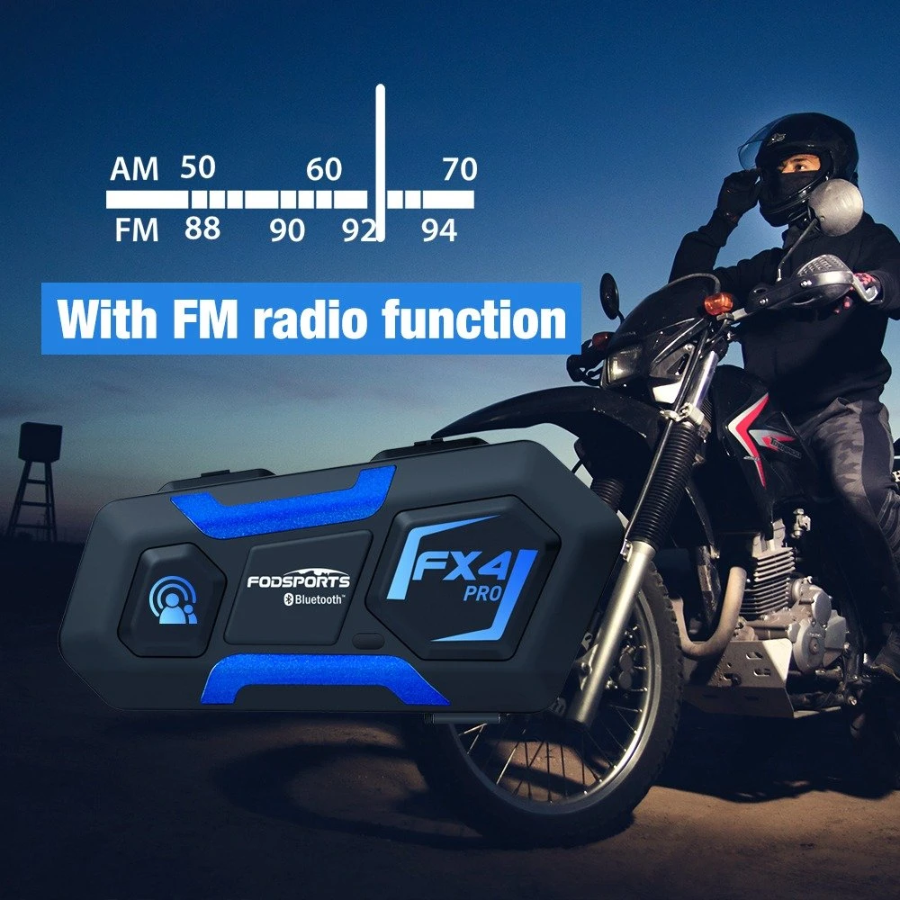 Fodsports FX4 Pro Intercom Bluetooth Headset For 4 Riders