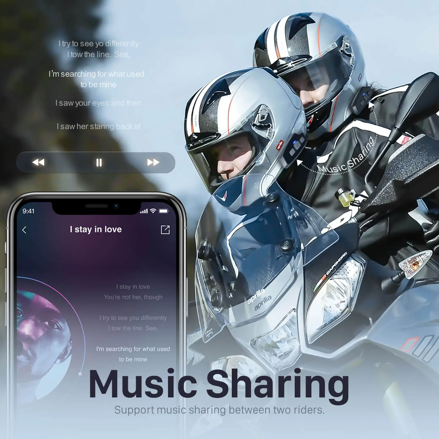 Fodsports FX 10C Motorcycle Mesh Bluetooth Intercom System