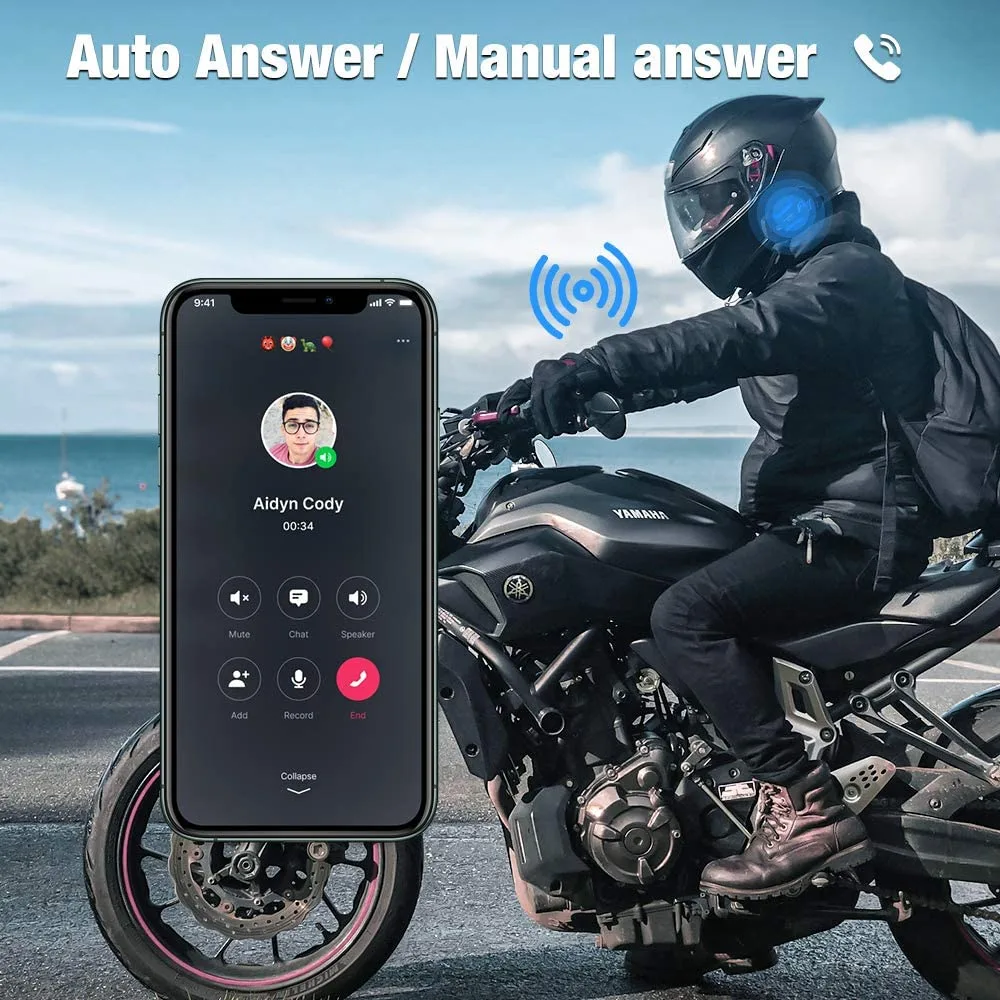 Fodsports FX4 Pro Motorcycle Helmet Bluetooth Intercom Headset For