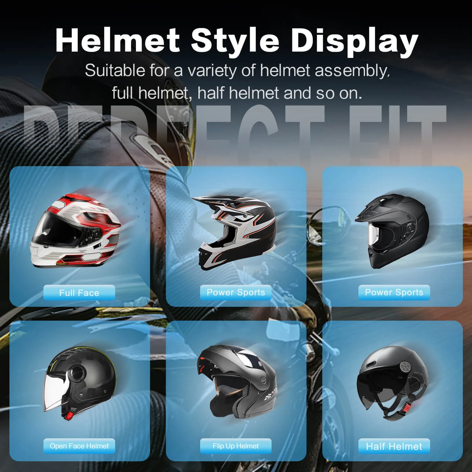 Fodsports FX6 S Motorcycle Helmet Bluetooth Intercom For 6 Riders
