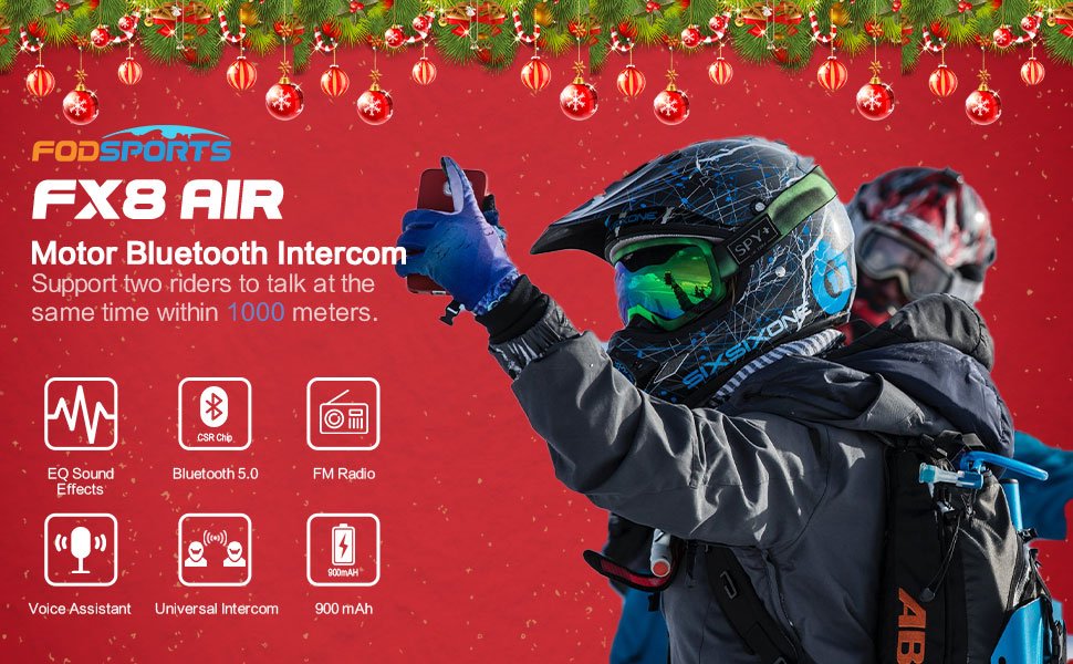 Banner de intercomunicador Bluetooth para motocicleta FX8 Air