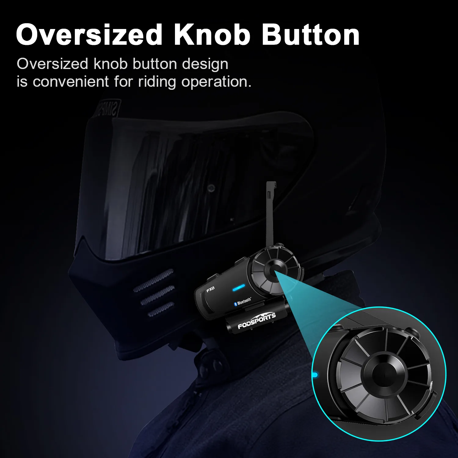 Fodsports FX8 Motorcycle Helmet Bluetooth Headset For 8 Riders