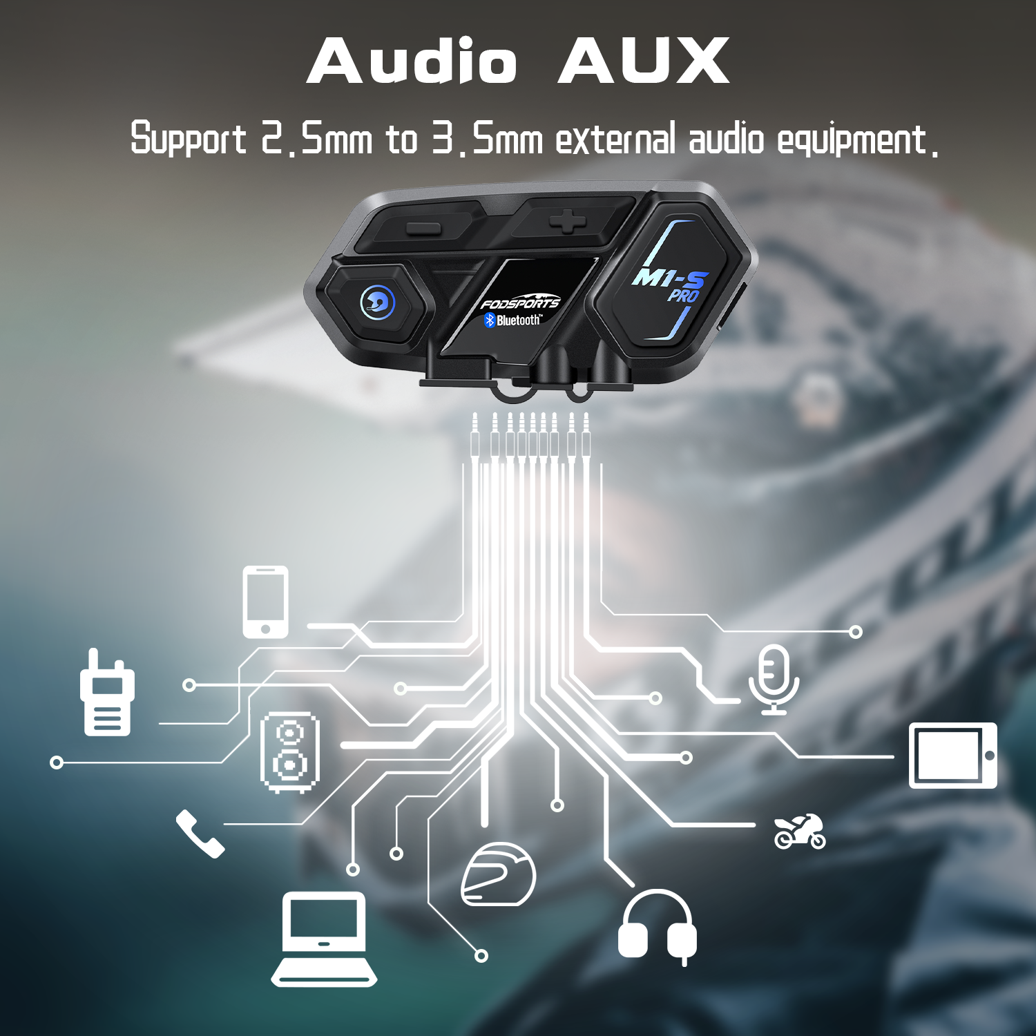 Casques d'interphone Bluetooth M1S Pro