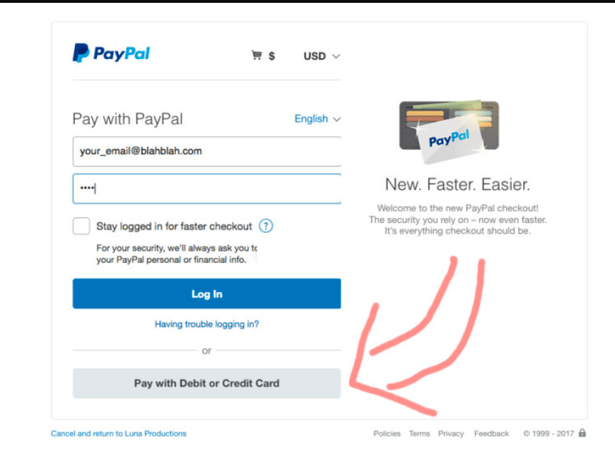 Betalen met uit paypal account