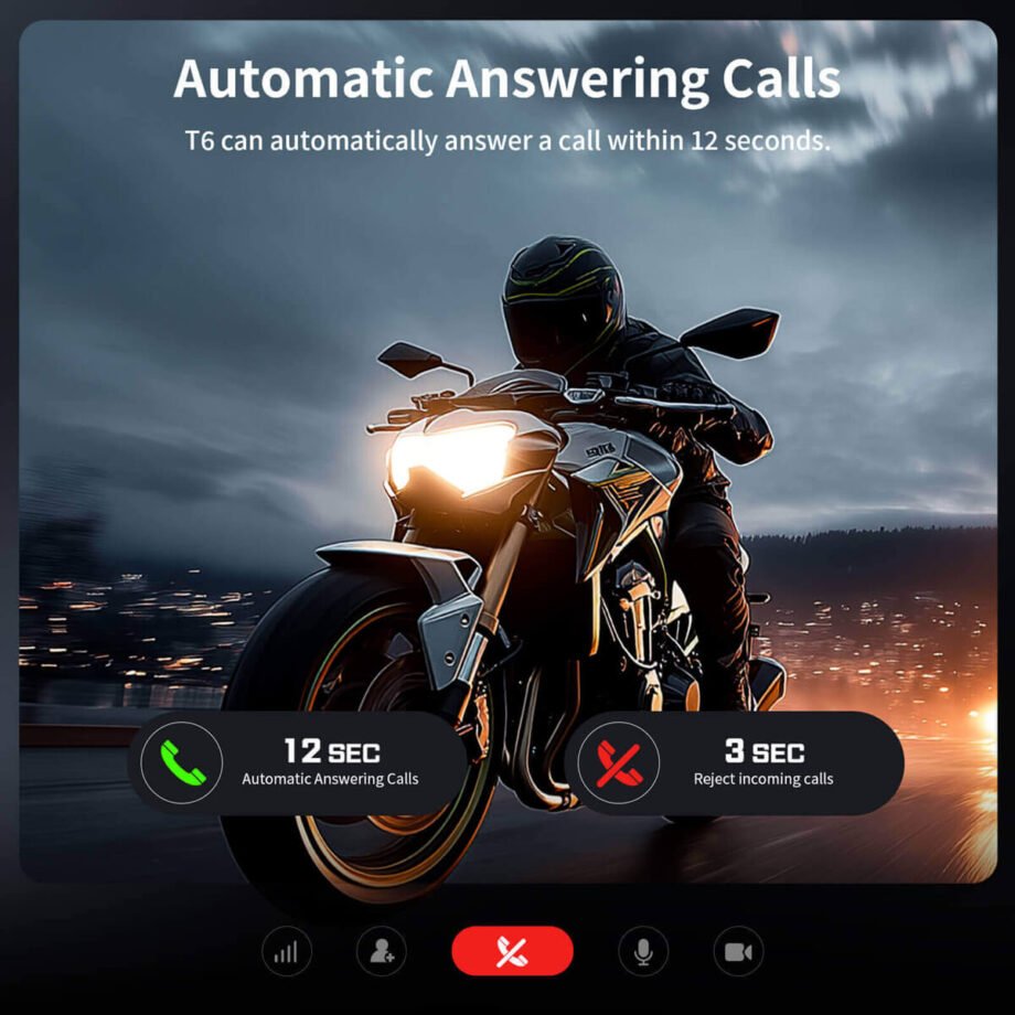 automatic answer phone calls through Fodsports T6