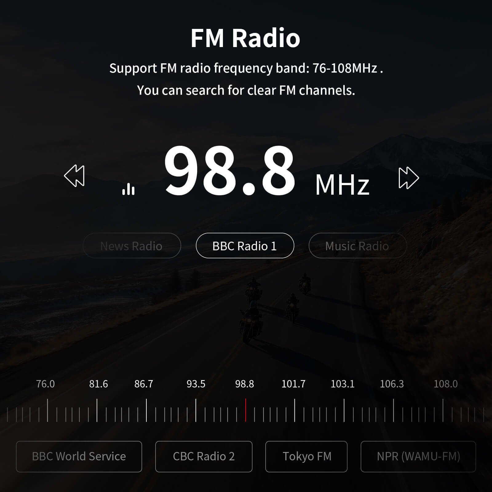 FM Radio on fodsports T5 and fodsports T6 