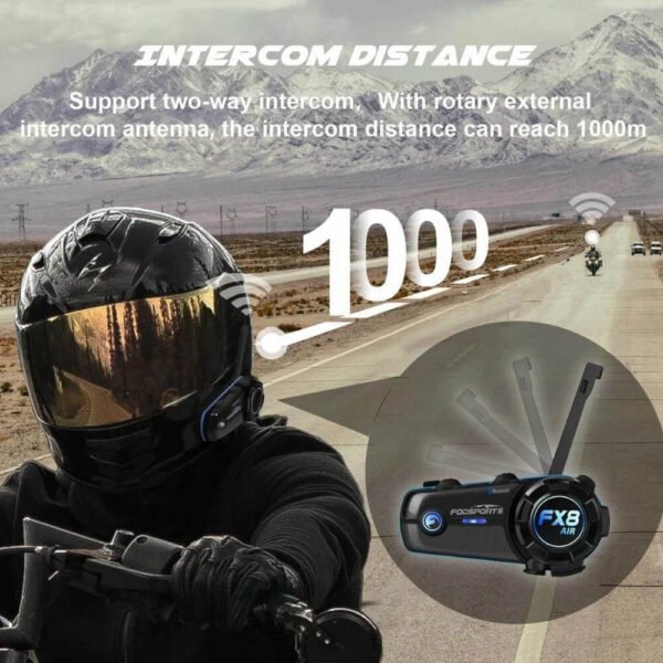 FX8 Air motorcycle Bluetooth 1000m intercom distance FX8 Air motorcycle Bluetooth 1000m intercom distance