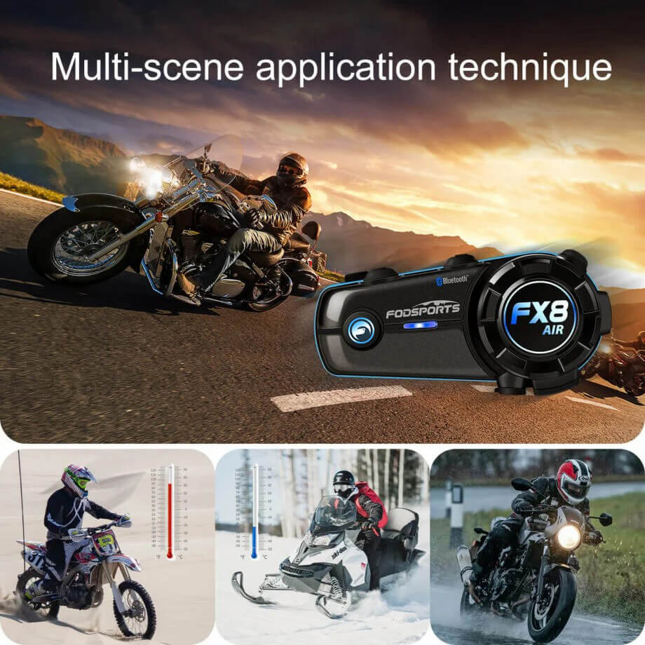 FX8 Air Motorcycle comm system 4 FX8 Air motorcycle Bluetooth intercom application