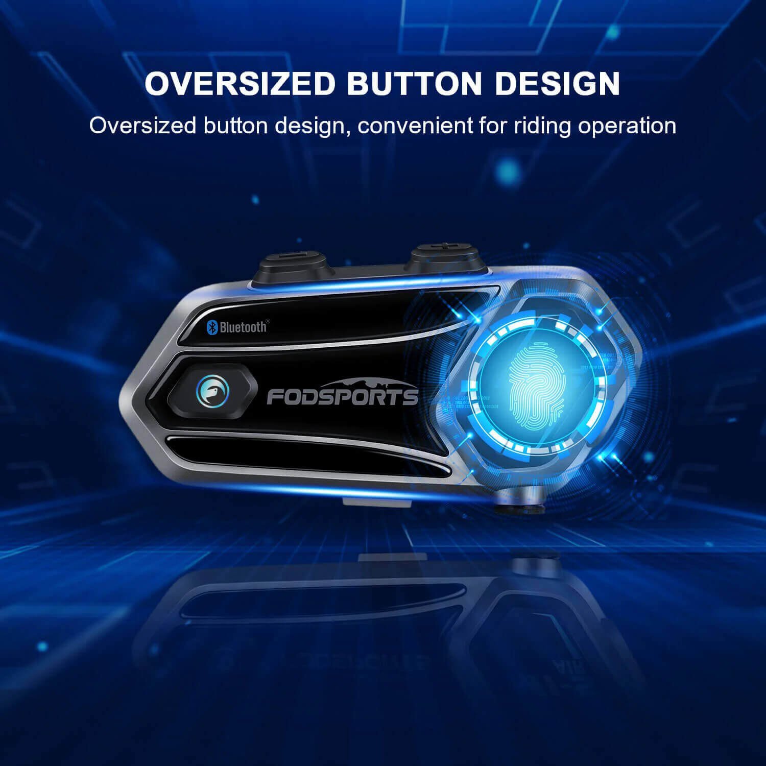 oversized button design on M1-S Air Bluetooth intercom oversized button design on M1-S Air Bluetooth intercom
