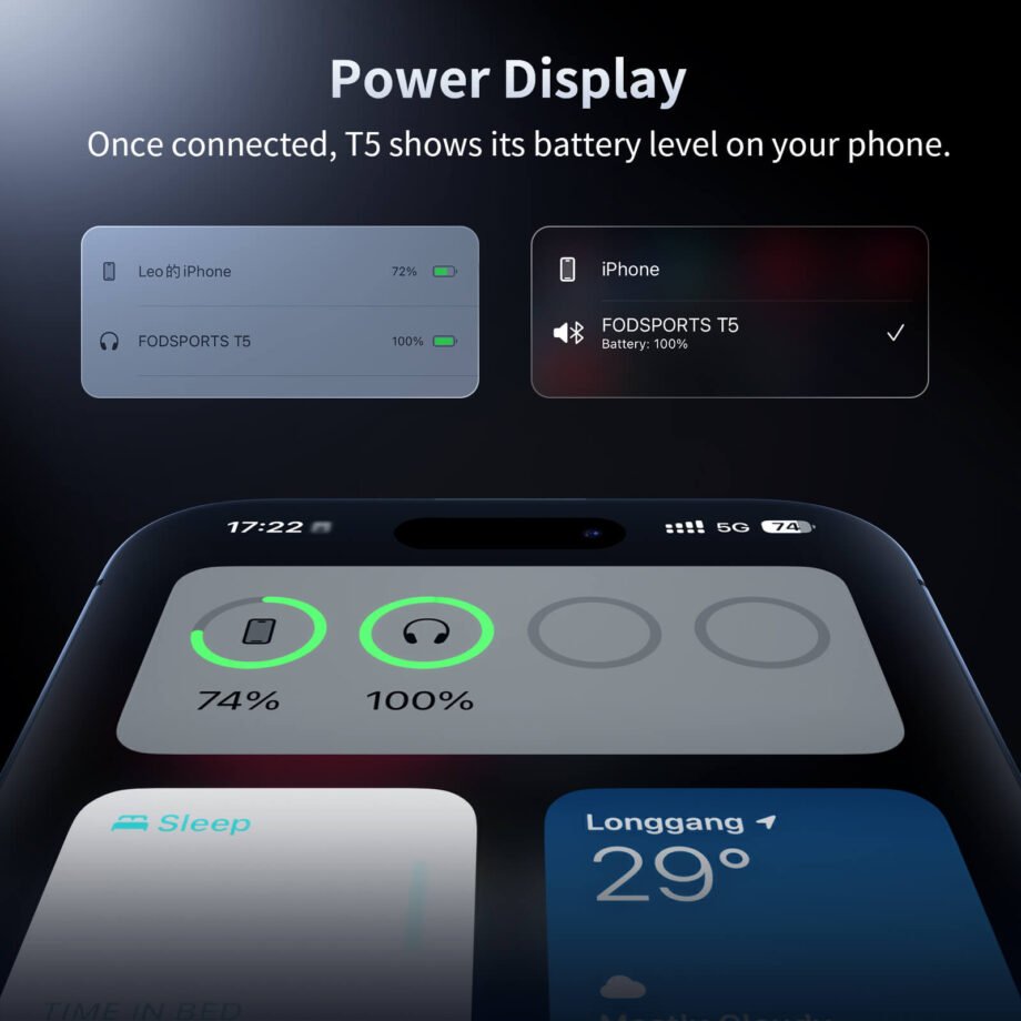 power status display on the phone