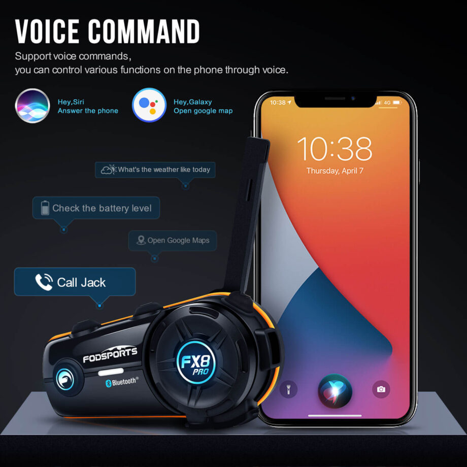 Fodsports FX8 PRO Motorcycle Bluetooth Intercom Helmet